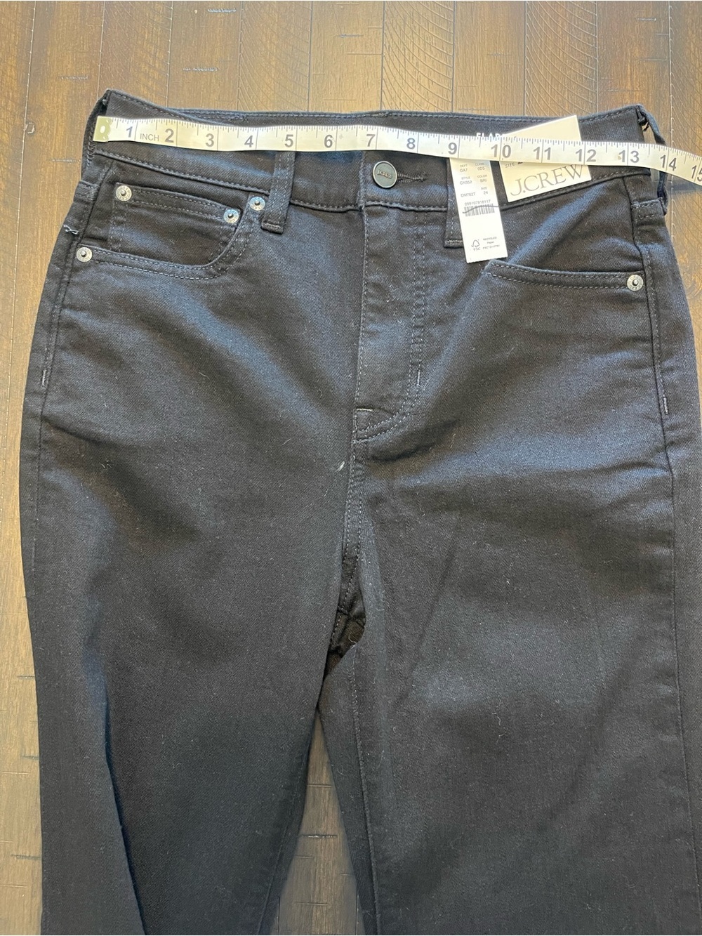 J. Crew NWT Black Vintage Flare High Rise Semi-Stretch Jeans - Picture 5 of 6